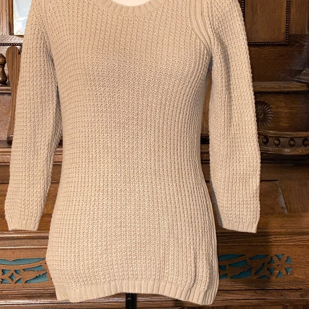 Women's banana republic cotton cashmere chunky sweater fisherman medium fall